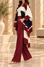 AA 011 Color-Block Kimono Co-ord Set