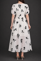 Noir Petal Grace Dress