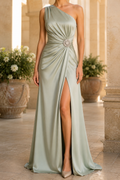 AA 0113C Royale One-Shoulder Gown