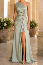 AA 0113C Royale One-Shoulder Gown