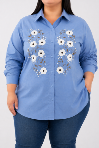 Floral Sky Luxe Shirt