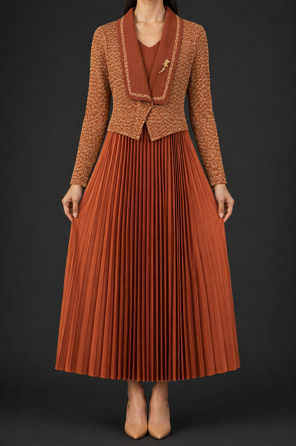 Amber Grace Pleated Dress