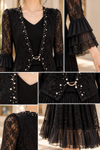 AA 0111 Emerald Green Velvet Pleated Maxi Dress