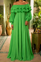 AA 0113C Emerald Breeze Maxi Dress