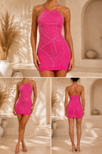 AA 0112C Crystal Bodycon Dress