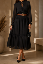 AA 0112C Midnight Grace Ruffle Dress