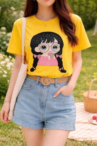 Glitter Girl Charm Tee