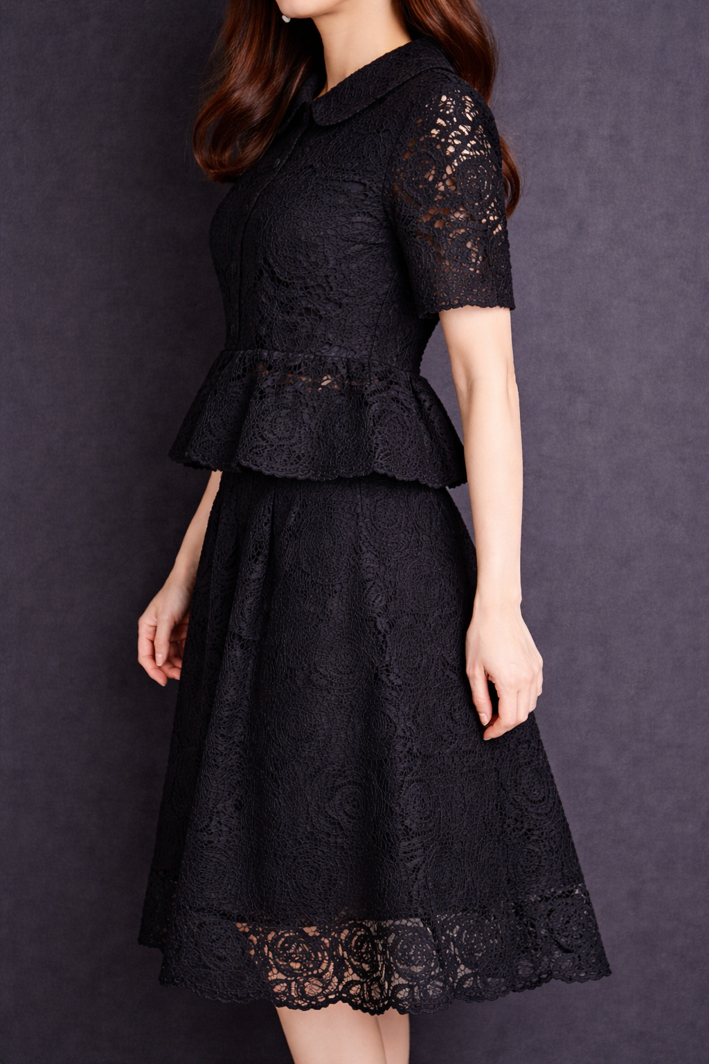 Noir Lace Charm Dress