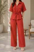 AA 0111F Breeze Linen Co-ord Set