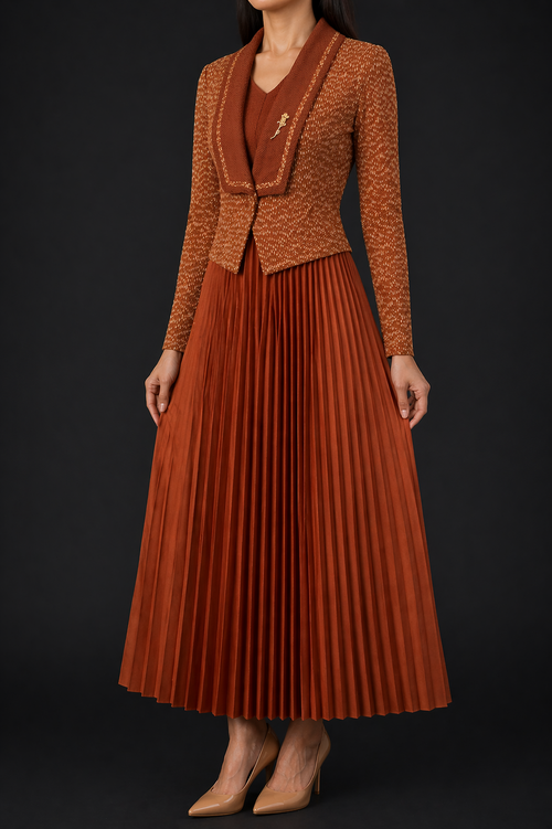 Amber Grace Pleated Dress