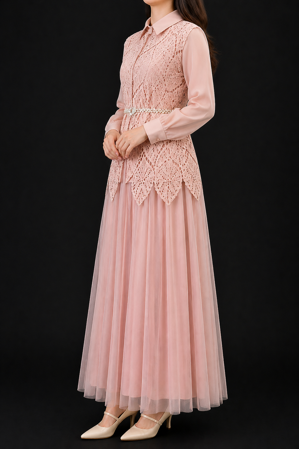 AA 117 Leaves Lace Dress
