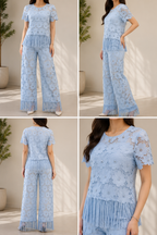 AA 0111F Lace Fringe Co-ord Set