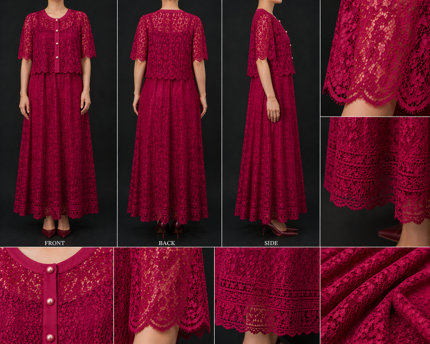 Midnight Lace Elegance Set