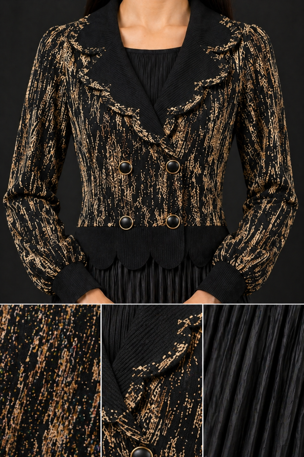 AA1102-Aurelia Pleated Dress