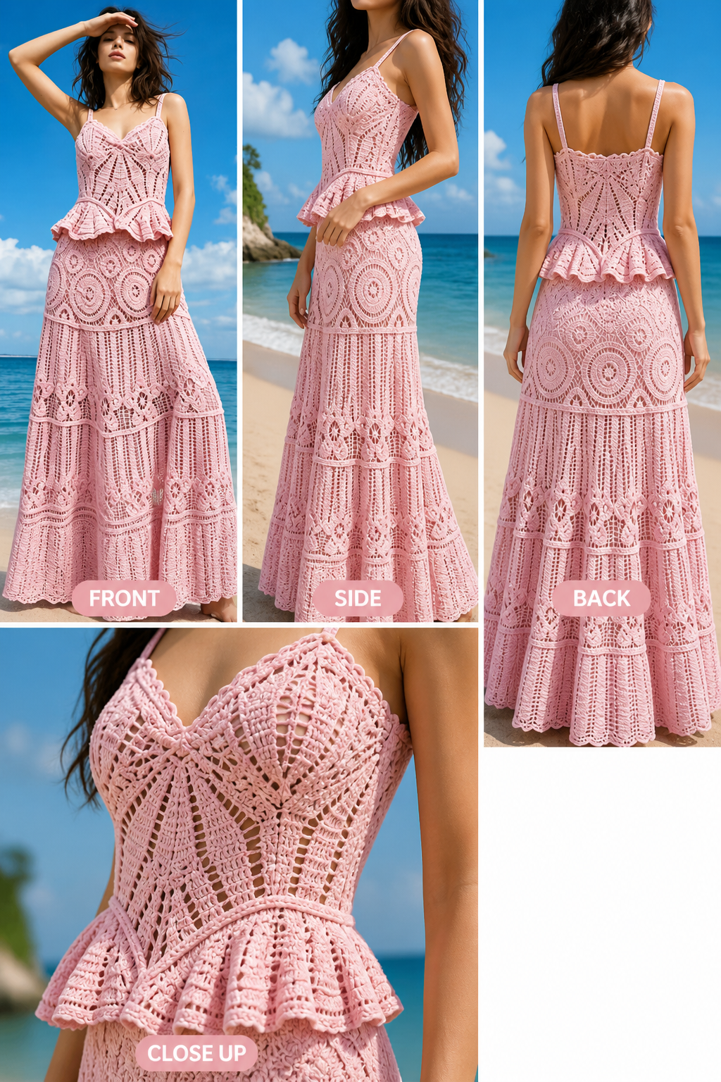 AA 0111C Tide Crochet Dress