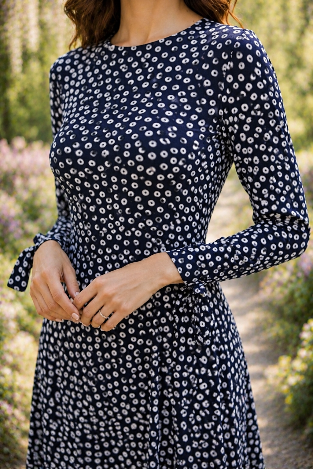 AA 0114C Midnight Polka Dress