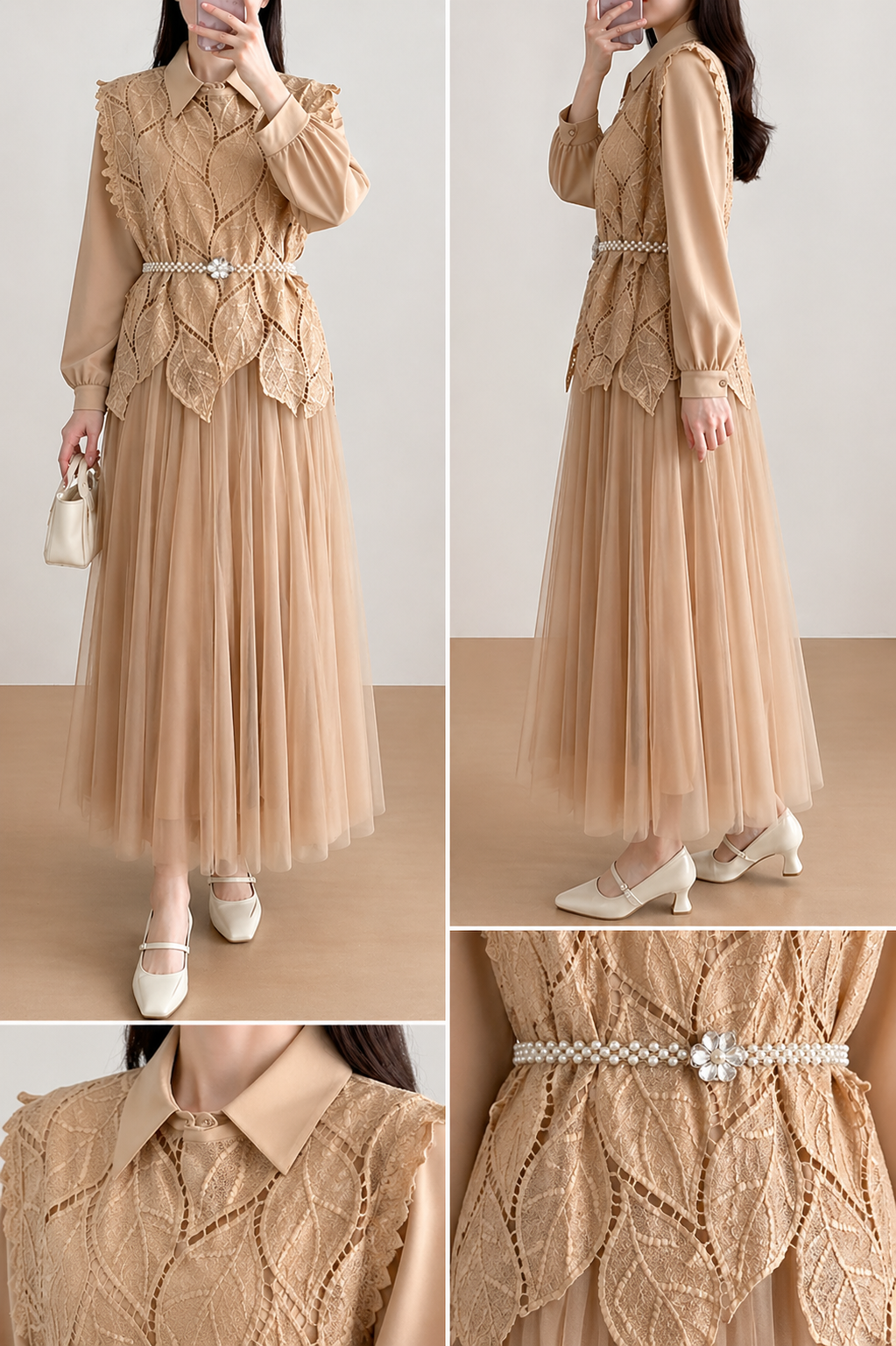 AA 117 Leaves Lace Dress