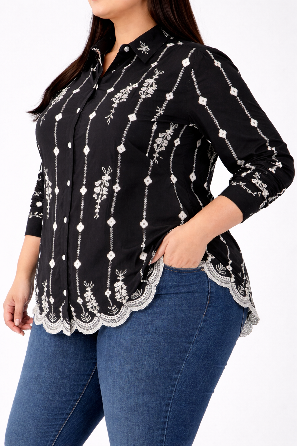 Ebony Floral Shirt