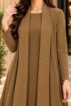 AA 0111 Elegant Pleated Long Dress