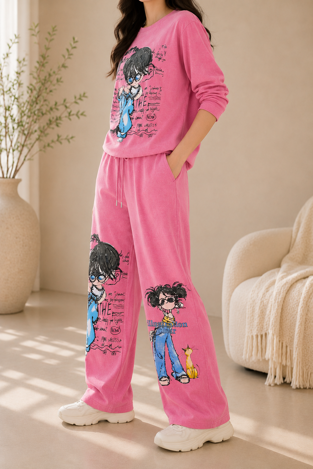 AA 0111C Cartoon Lounge Co-Ord Set