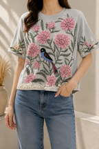 AA 0111F Blossom Pearl Embellished Tee