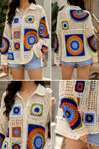 AA 142 Boho Patch Crochet Top