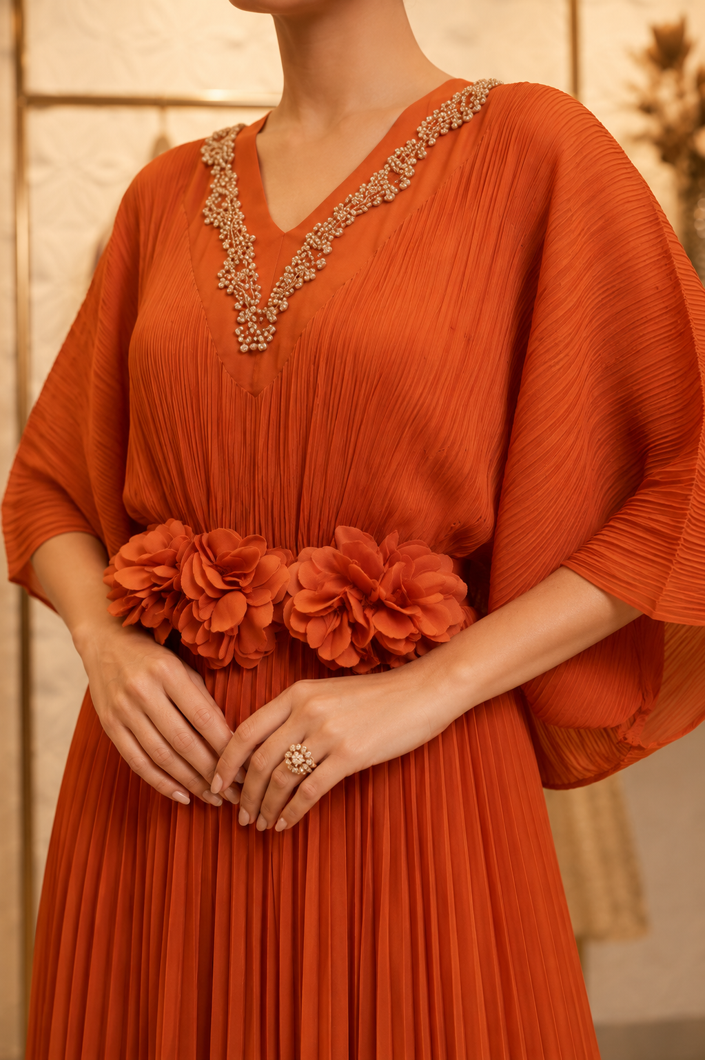 AA 0112C Amber Kaftan Gown