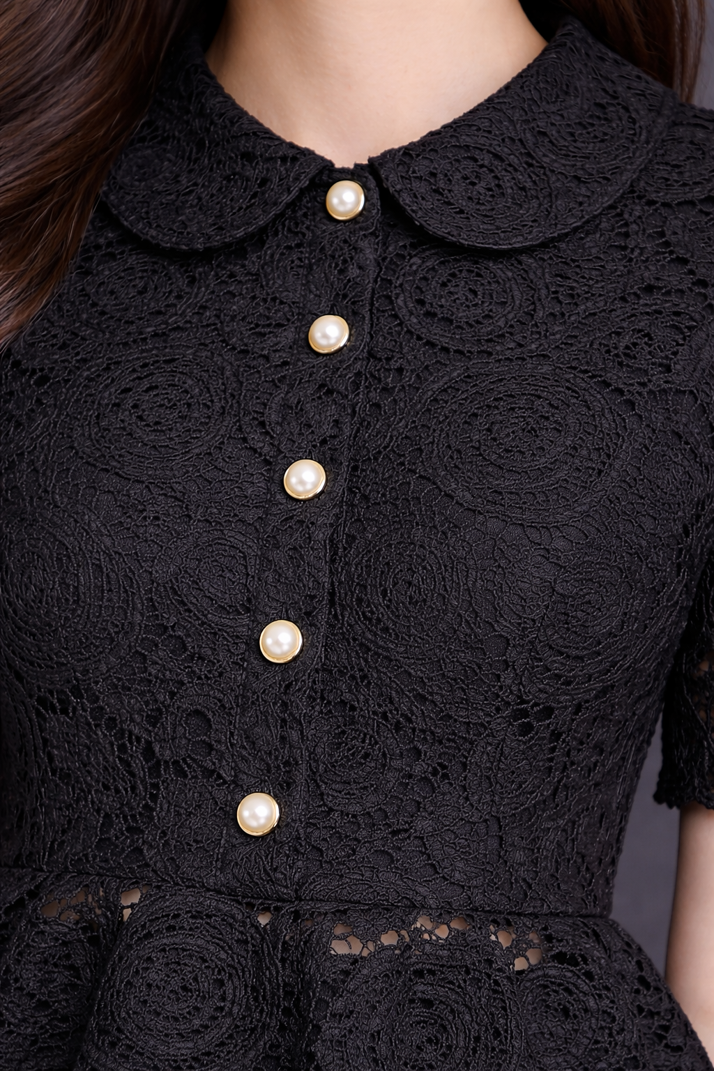 Noir Lace Charm Dress