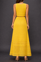 AA 0111F Mustard Crochet Elegance