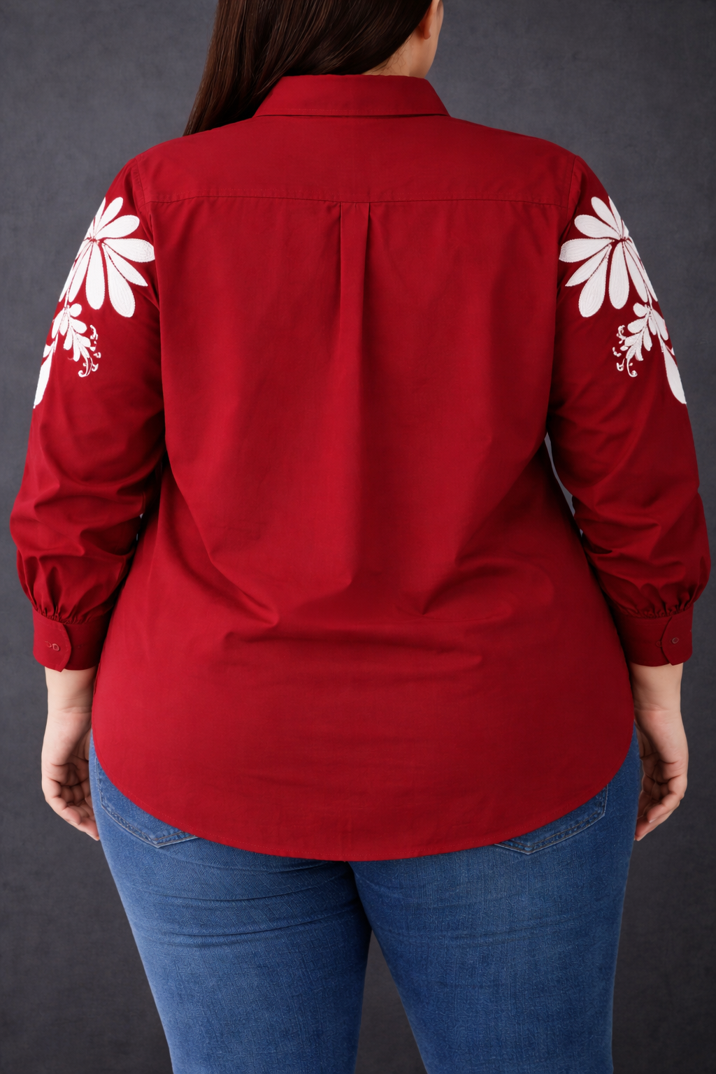 Crimson Flower Shirt