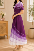 AA 0112F Royal Magic Pleated Dress