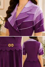 AA 0112F Royal Magic Pleated Dress