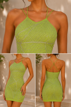 AA 0112C Crystal Bodycon Dress