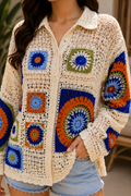 AA 142 Boho Patch Crochet Top