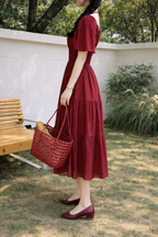 AA-0568 Cherry Charm Tiered Dress