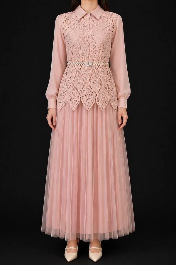 AA 117 Leaves Lace Dress