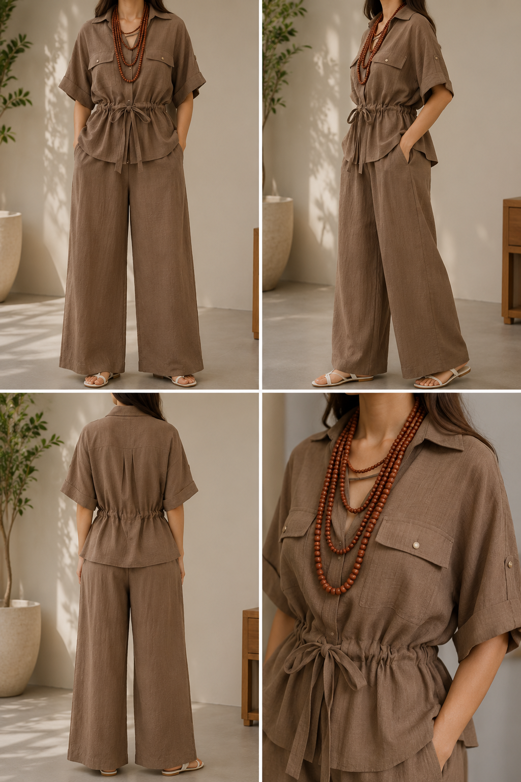 AA 0111F Breeze Linen Co-ord Set