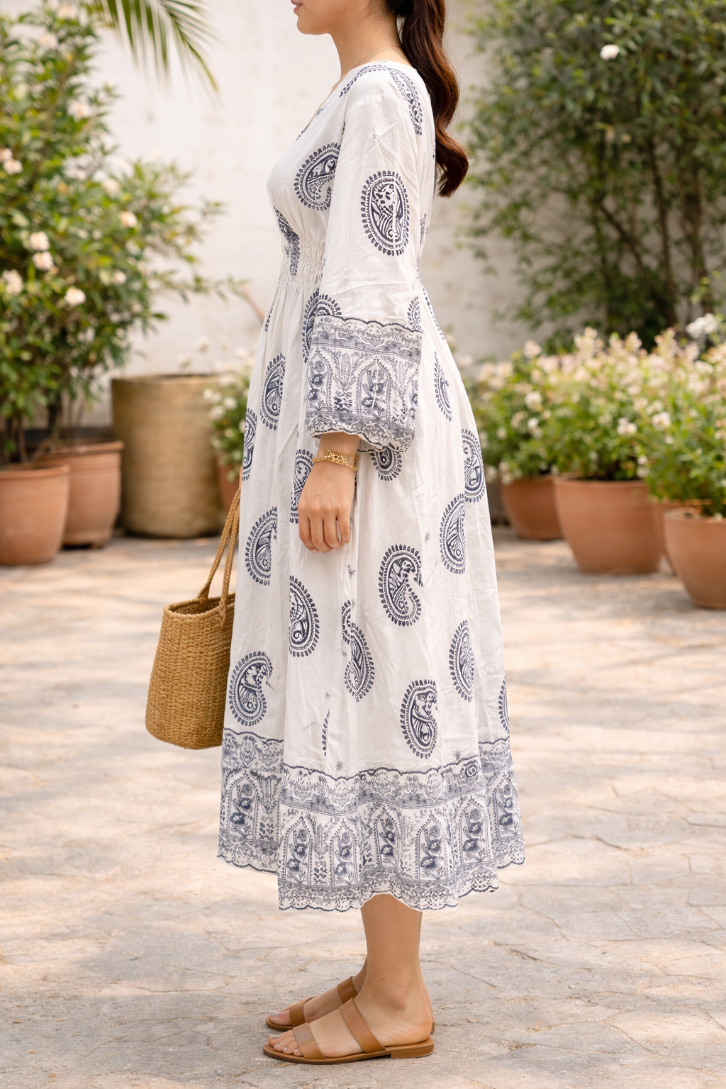 Ivory Paisley Grace Dress