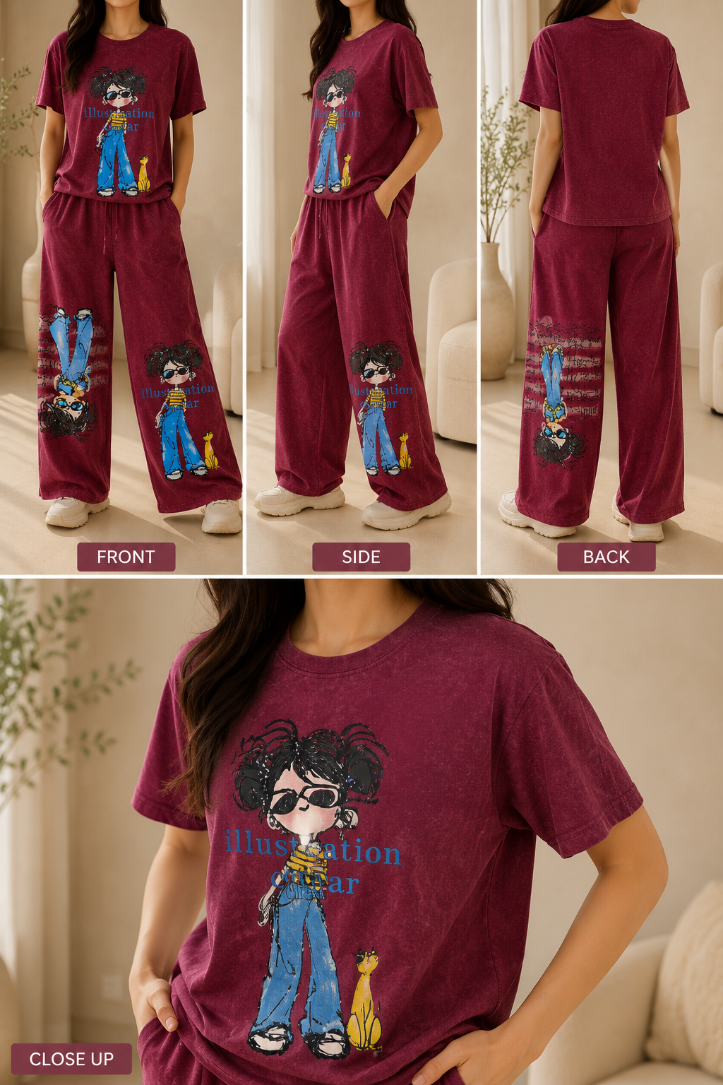AA 0111C Cartoon Lounge Co-Ord Set