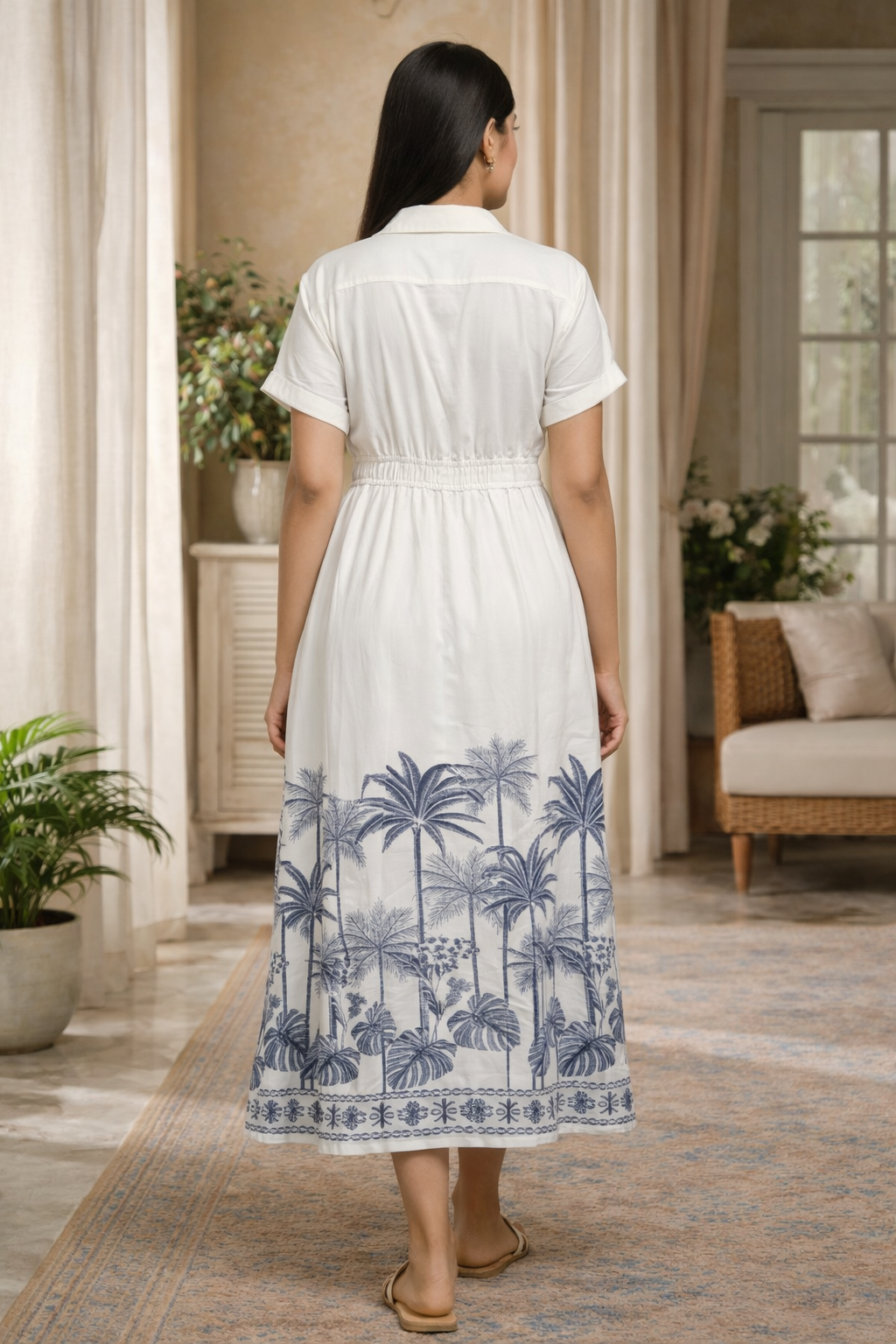 Coastal Palm Dress
