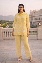 Yellow Embroidered Co-ord Set