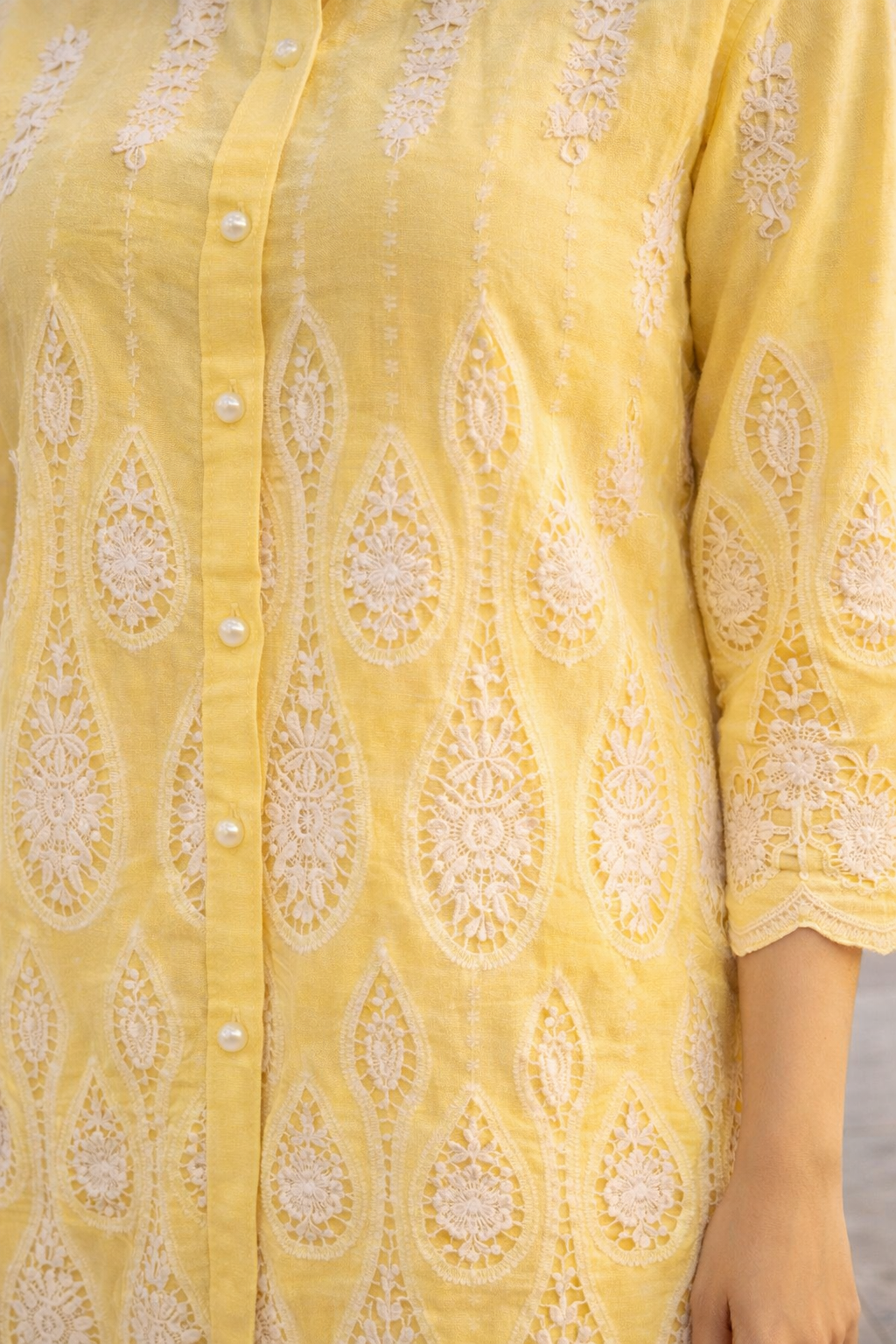 Yellow Embroidered Co-ord Set