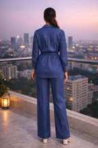 Blue Belted Co-ord Set