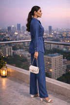 Blue Belted Co-ord Set