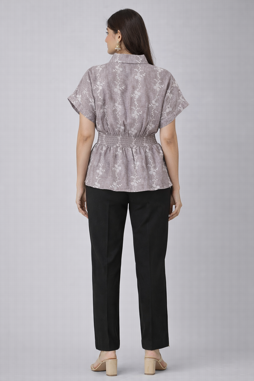 AV9910-Lavender Meadow Smocked Top