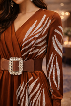 AL5231-Rust Ember Statement Gown