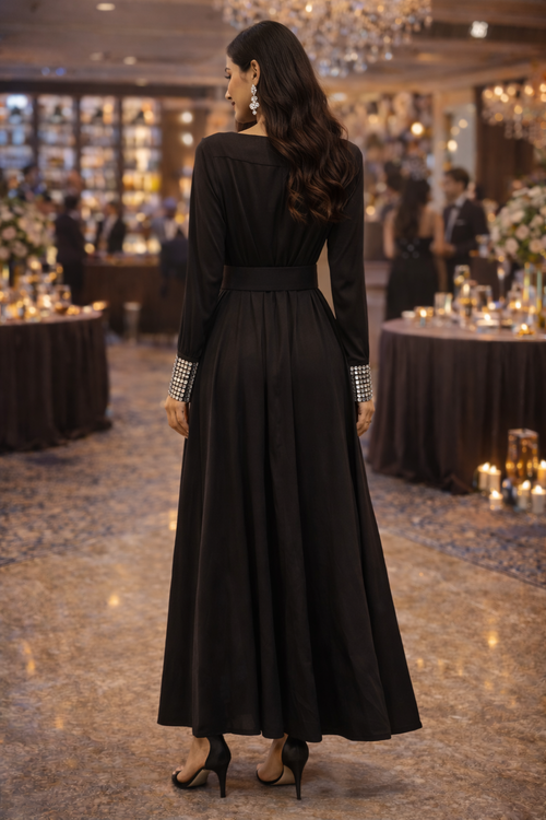 AP1458-Black Opal Party Dress