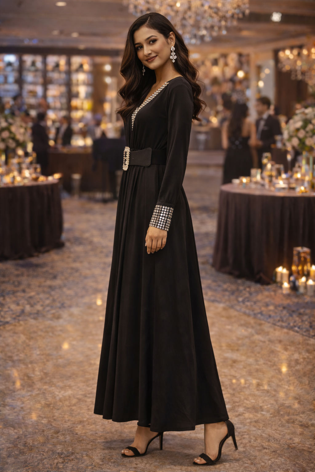 AP1458-Black Opal Party Dress