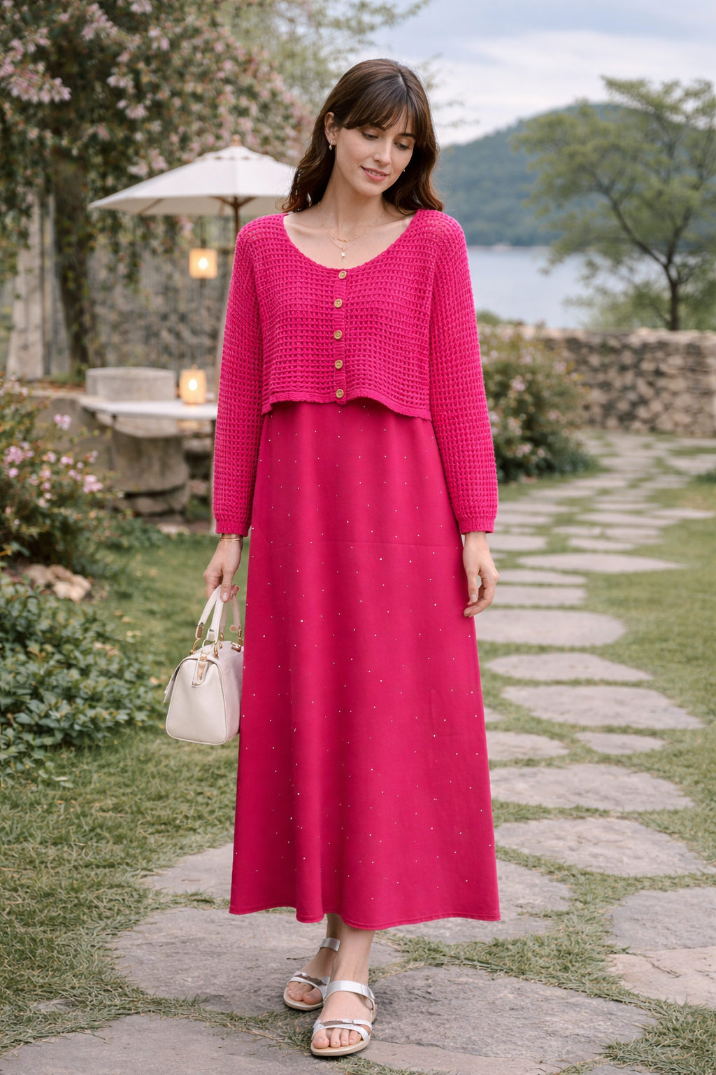 Sunlit Grace Dress Set