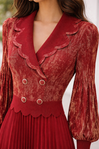 AA1102-Aurelia Pleated Dress